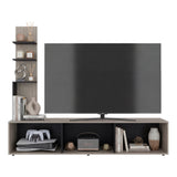 Centro de Entretenimiento Canarias Plus Positano y Wengue 190x161cm para TV Hasta 65" Pulgadas con Tres Compartimientos