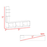 Centro de Entretenimiento Canarias Plus Positano y Wengue 190x161cm para TV Hasta 65" Pulgadas con Tres Compartimientos