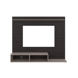 Panel de TV Munt Positano y Wengue 160x130cm para TV Hasta 70" Pulgadas con Dos Compartimientos