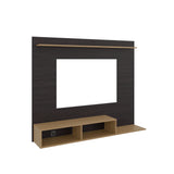 Panel de TV Munt Wengue y Fresno Europeo 160x130cm para TV Hasta 70" Pulgadas con Dos Compartimientos