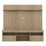 Rack con Panel Madrid Castaño 175x164cm para TV Hasta 55" Pulgadas con Cinco Compartimientos