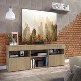 Rack de TV Paris Castaño 175x48cm para TV Hasta 55" Pulgadas con Seis Compartimientos