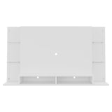 Panel de TV Braga Blanco 191x108cm para TV Hasta 55" Pulgadas con Dos Compartimientos