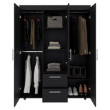 Closet Baru Wengue 135x180cm con Tres Puertas y con Dos Cajones