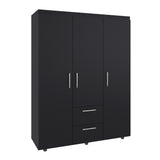 Closet Baru Wengue 135x180cm con Tres Puertas y con Dos Cajones