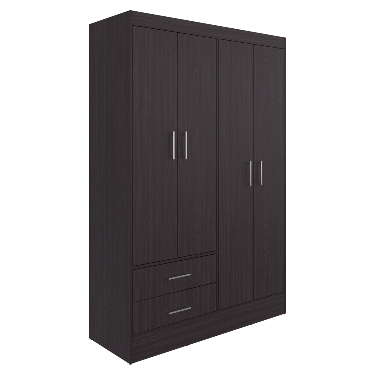 Closet Sarani Wengue 119.8x182cm con Cuatro Puertas y con Dos Cajones
