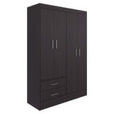 Closet Sarani Wengue 119.8x182cm con Cuatro Puertas y con Dos Cajones