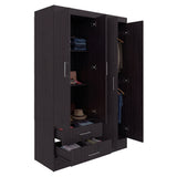 Closet Sarani Wengue 119.8x182cm con Cuatro Puertas y con Dos Cajones