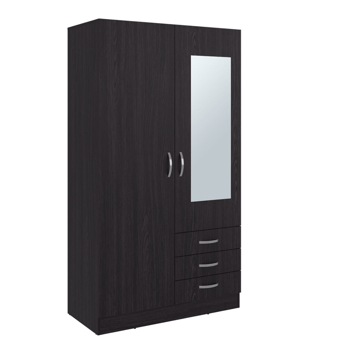 Closet Marfil Wengue 100x180.6cm con Dos Puertas y con Tres Cajones