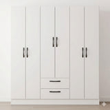 Closet Essence Blanco 135x173cm con Seis Puertas y con Dos Cajones