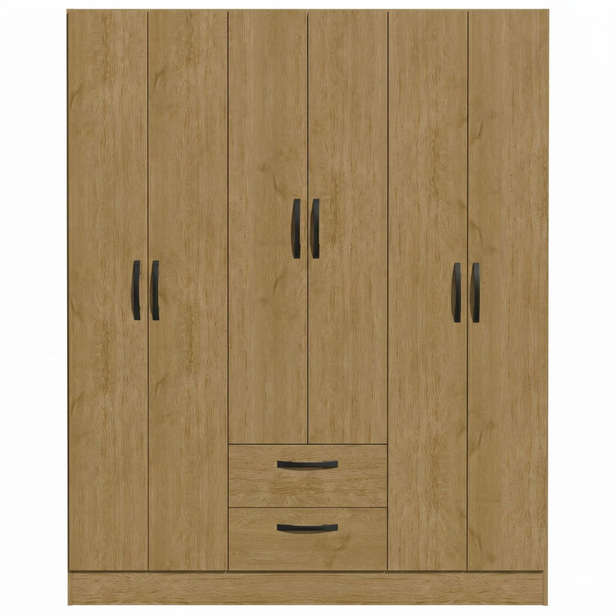 Closet Essence Castaño 135x173cm con Seis Puertas y con Dos Cajones