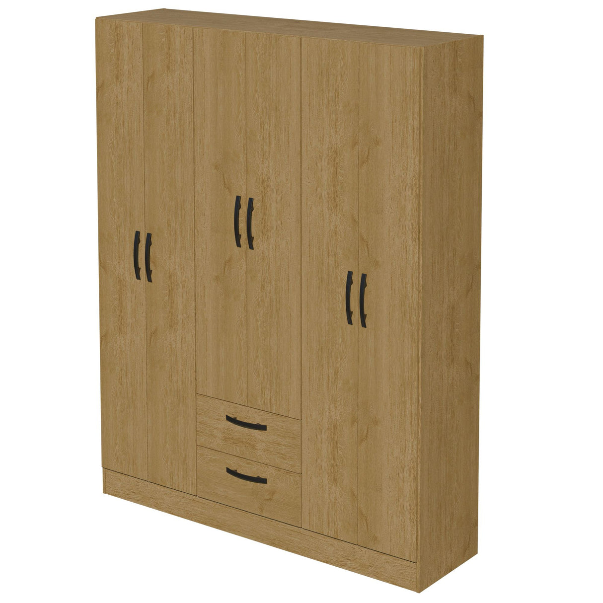 Closet Essence Castaño 135x173cm con Seis Puertas y con Dos Cajones