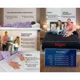 Colchón Enrollado Orthopack Euro U Gris Sencillo 100 X 190 Cm Ortopedico Firmeza Medio con Pillow Sencillo