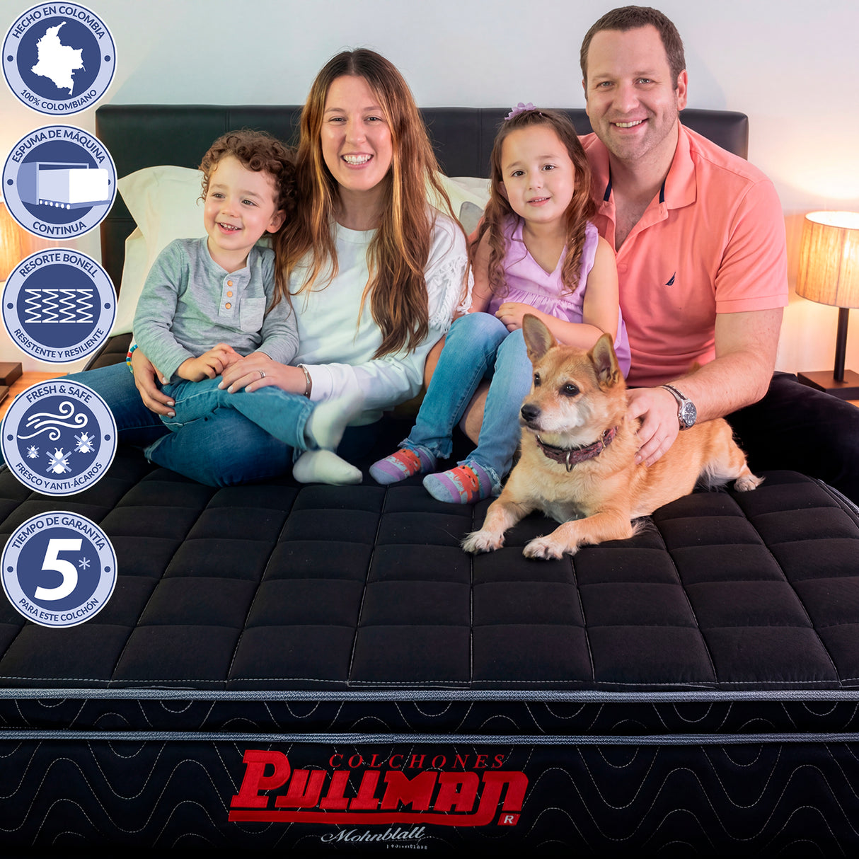 Colchón Enrollado Orthopack Euro U Negro Sencillo 100 X 190 Cm Ortopedico Firmeza Medio con Pillow Sencillo