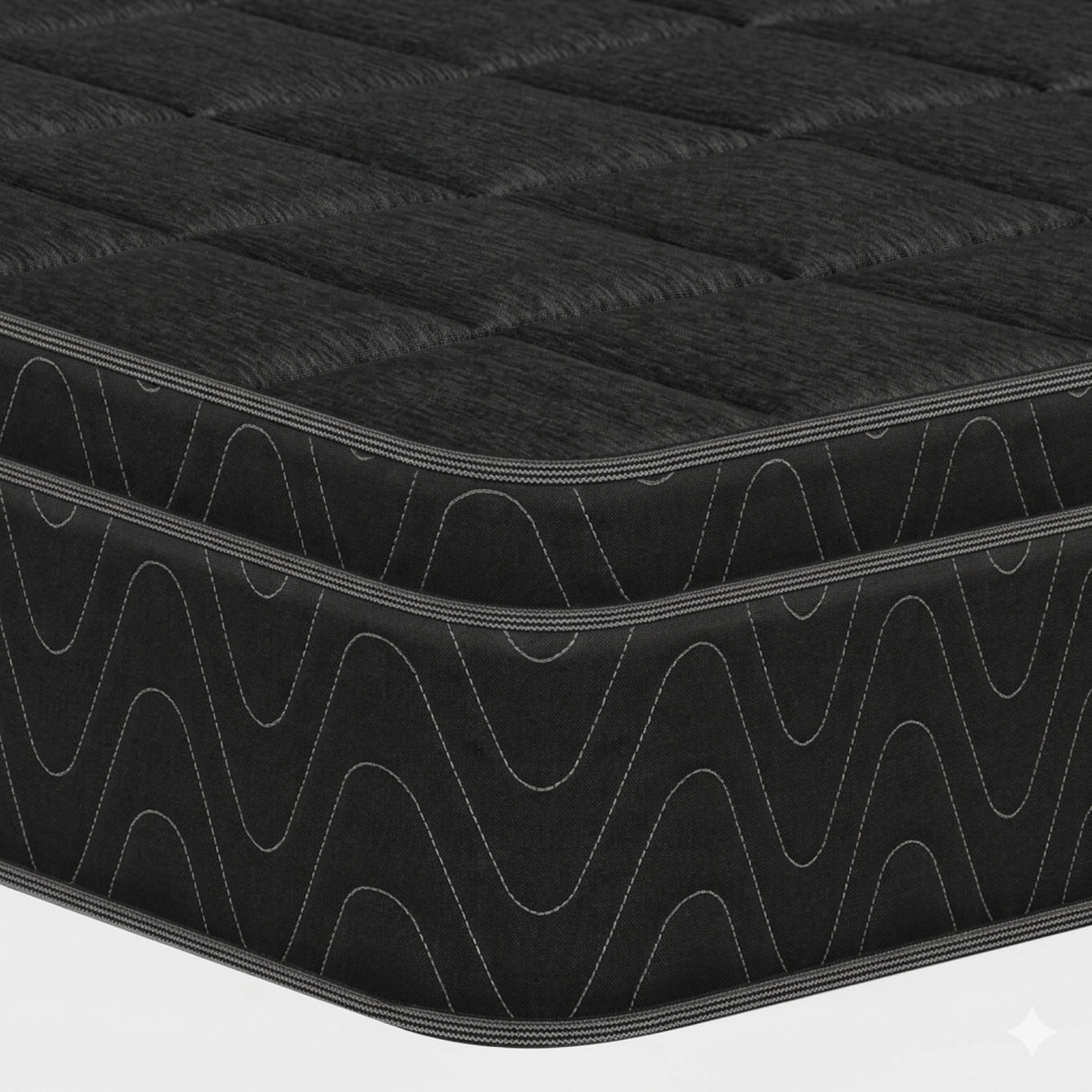 Colchón Enrollado Orthopack Euro U Negro Semidoble 120 X 190 Cm Ortopedico Firmeza Medio con Pillow Sencillo