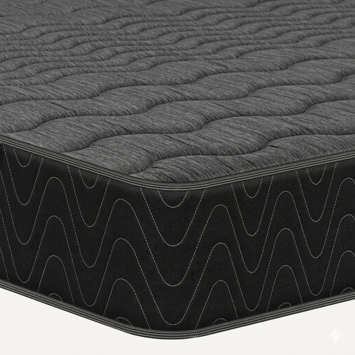 Colchón Enrollado Casatapack Negro y Gris Sencillo 100 X 190 Cm Ortopedico Firmeza Firme con Pillow Sencillo