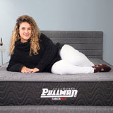 Colchón Enrollado Casatapack Negro y Gris Sencillo 100 X 190 Cm Ortopedico Firmeza Firme con Pillow Sencillo