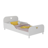 Cama Infantil Real Kids Blanco 97x69cm para colchón Sencillo 90 X 190 Cm con Cabecero y sin Colchon