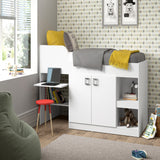 Cama Multifuncional Blanco 193x84cm para colchón Infantil 80 X 190 Cm con Cabecero y sin Colchon