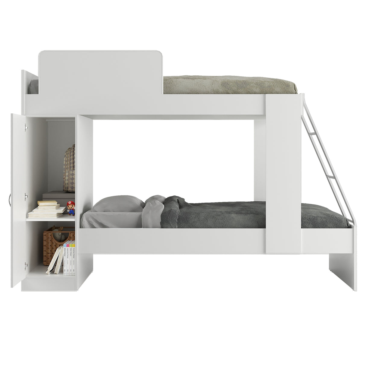 Cama Multifuncional Tokio Blanco 87x165cm para colchón Infantil 70 X 180 Cm con Cabecero y sin Colchon