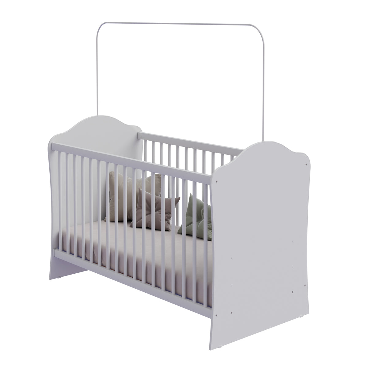 Cuna Dulces Sueños Blanco 68.5x91.5cm para colchón Infantil 60 X 130 Cm con Cabecero y con Colchón