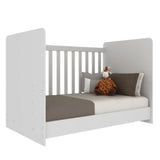 Cuna 3 en 1 Bunny Blanco 78x98cm para colchón Infantil 70 X 130 Cm con Cabecero y con Colchón