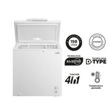 Congelador Kalley Inverter Dual Blanco 56x85cm de 198 Litros con Iluminación Interna