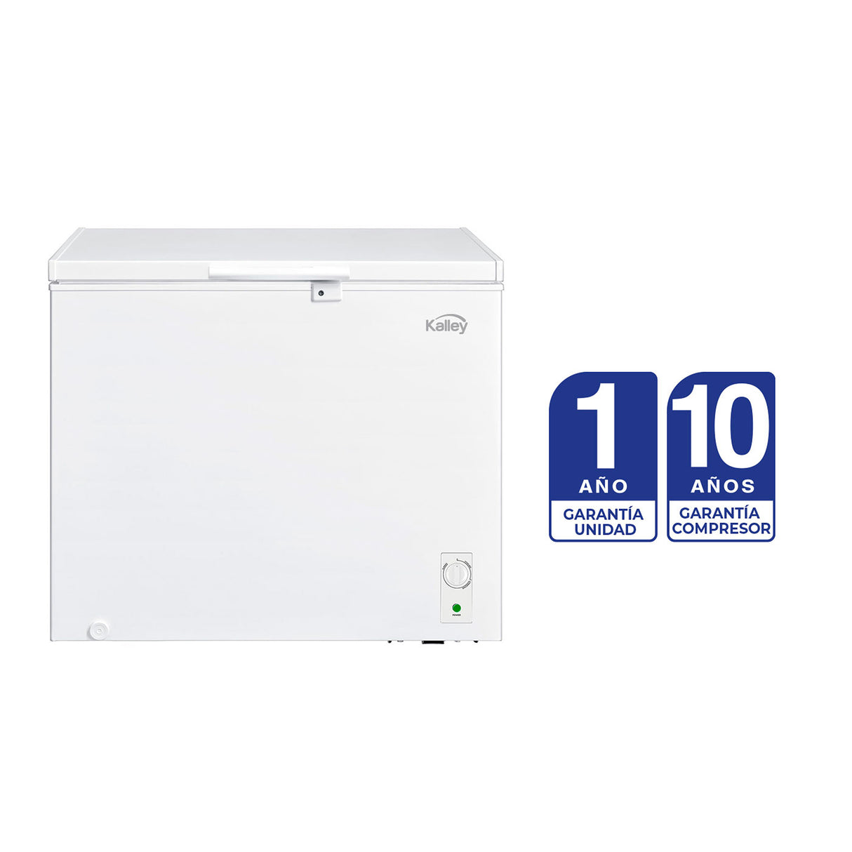 Congelador Kalley Inverter Dual Blanco 56x85cm de 198 Litros con Iluminación Interna