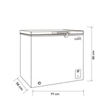 Congelador Kalley Inverter Dual Blanco 56x85cm de 198 Litros con Iluminación Interna