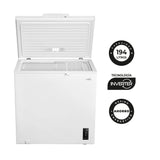 Congelador Kalley Inverter Dual Blanco 55x85cm de 194 Litros con Iluminación Interna