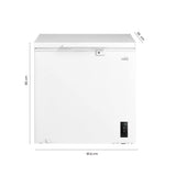 Congelador Kalley Inverter Dual Blanco 55x85cm de 194 Litros con Iluminación Interna