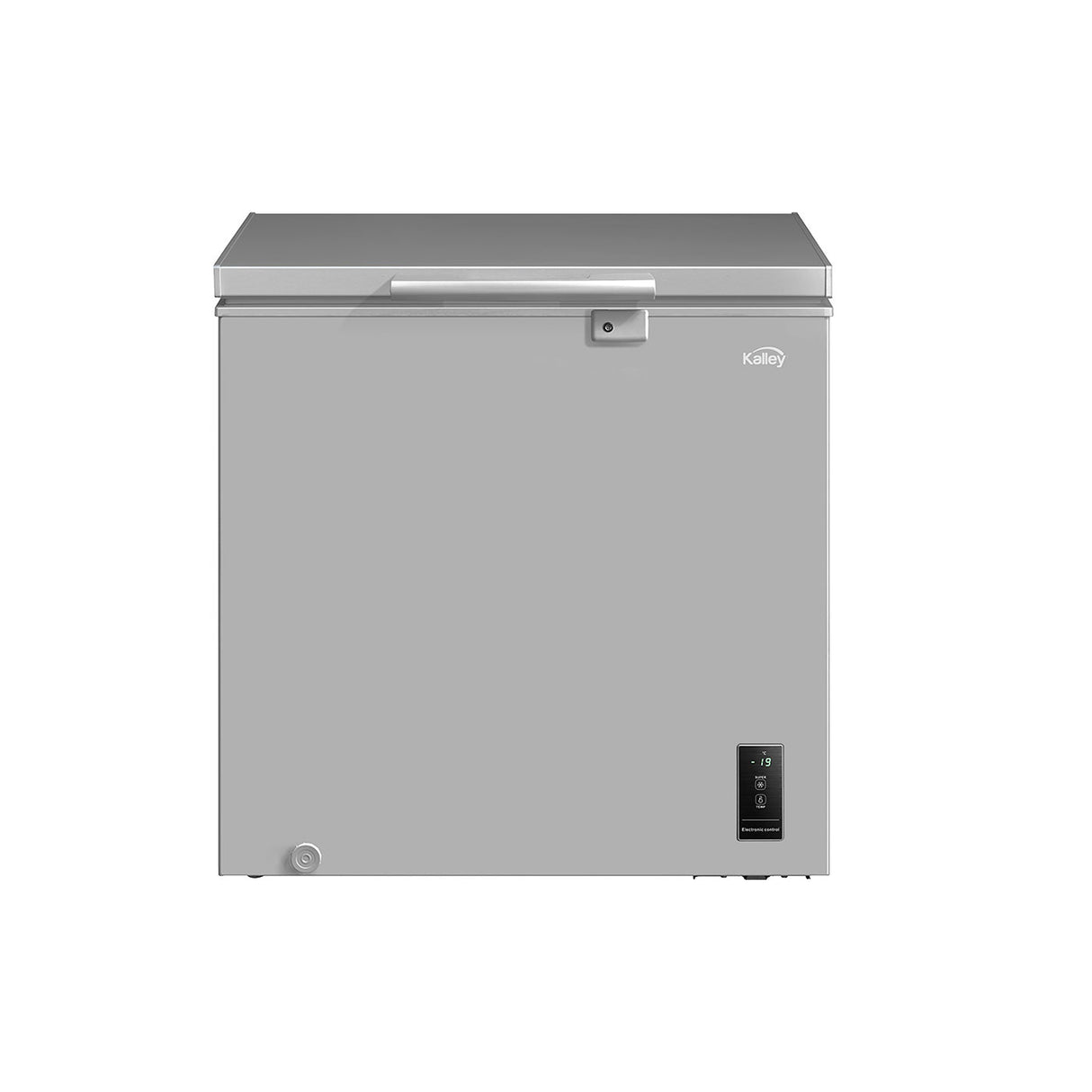Congelador Kalley Inverter Dual Gris 55x85cm de 194 Litros con Iluminación Interna
