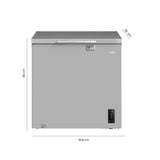Congelador Kalley Inverter Dual Gris 55x85cm de 194 Litros con Iluminación Interna