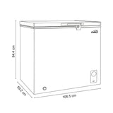 Congelador Kalley Inverter Dual Blanco 59.2x84.4cm de 293 Litros con Iluminación Interna