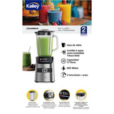 Licuadora Kalley Plateado 20.3x44cm de Seis Aspas para 1.7 Litros con Seis Velocidades
