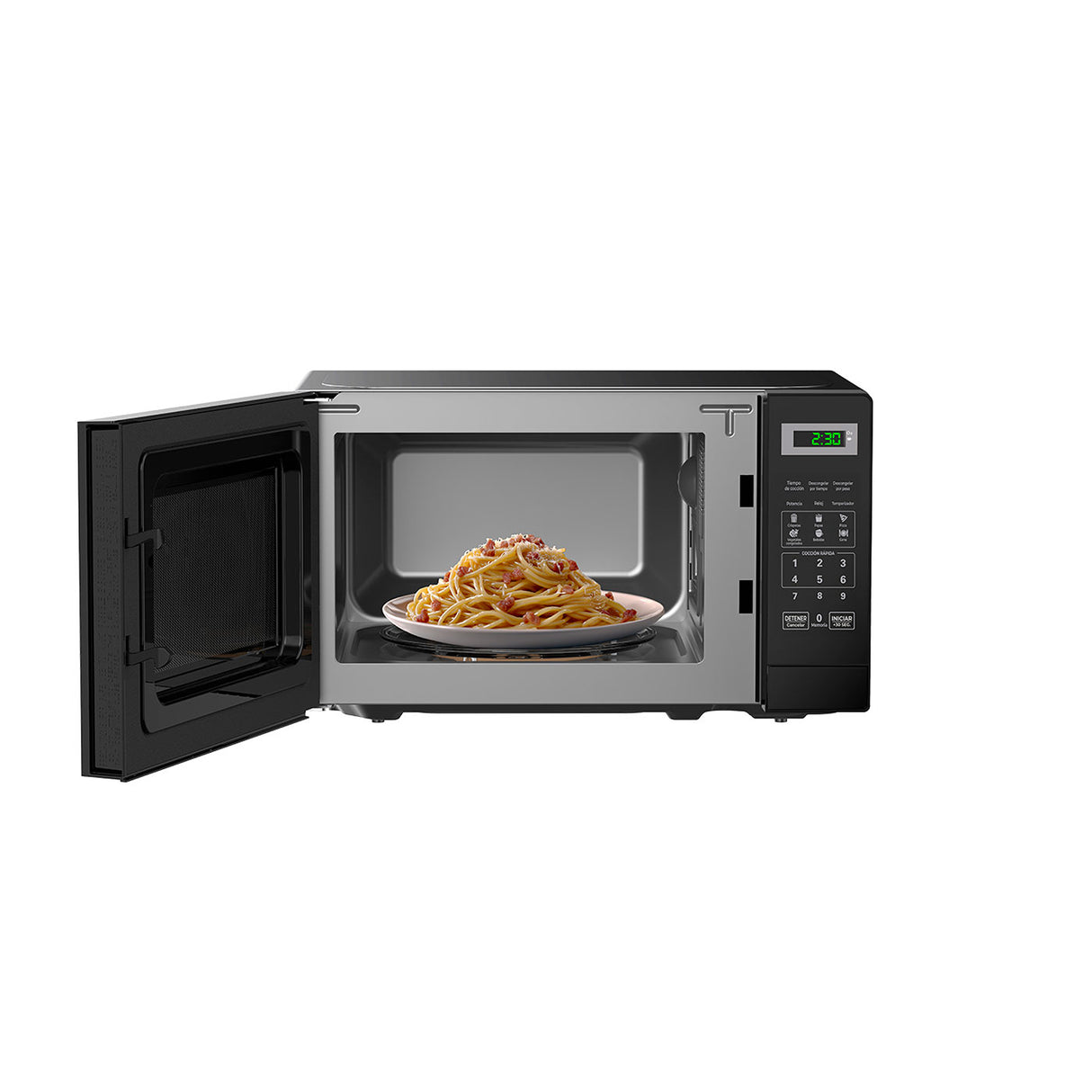 Horno Microondas Kalley Negro 32.9x25.9cm de 20 Litros con Ocho Funciones Preconfiguradas