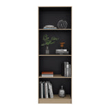 Estantería Home E-M1 Cartagena y Wengue 62.8x180.6cm Rectangular con Cuatro Compartimientos y Tres Entrepaños