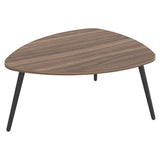 Mesa de Centro Narvik Avellana 74.1x31.5cm Ovalado Baja con Patas