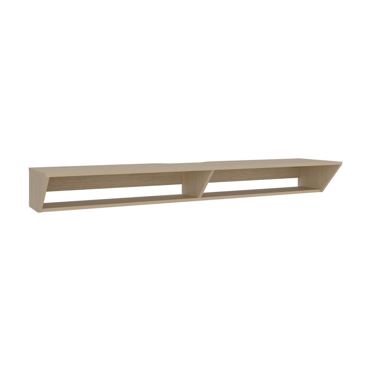 Rack de TV Russel Cartagena 160x18.1cm Flotante para TV Hasta 65" Pulgadas con Dos Compartimientos y con Ranura para Cables