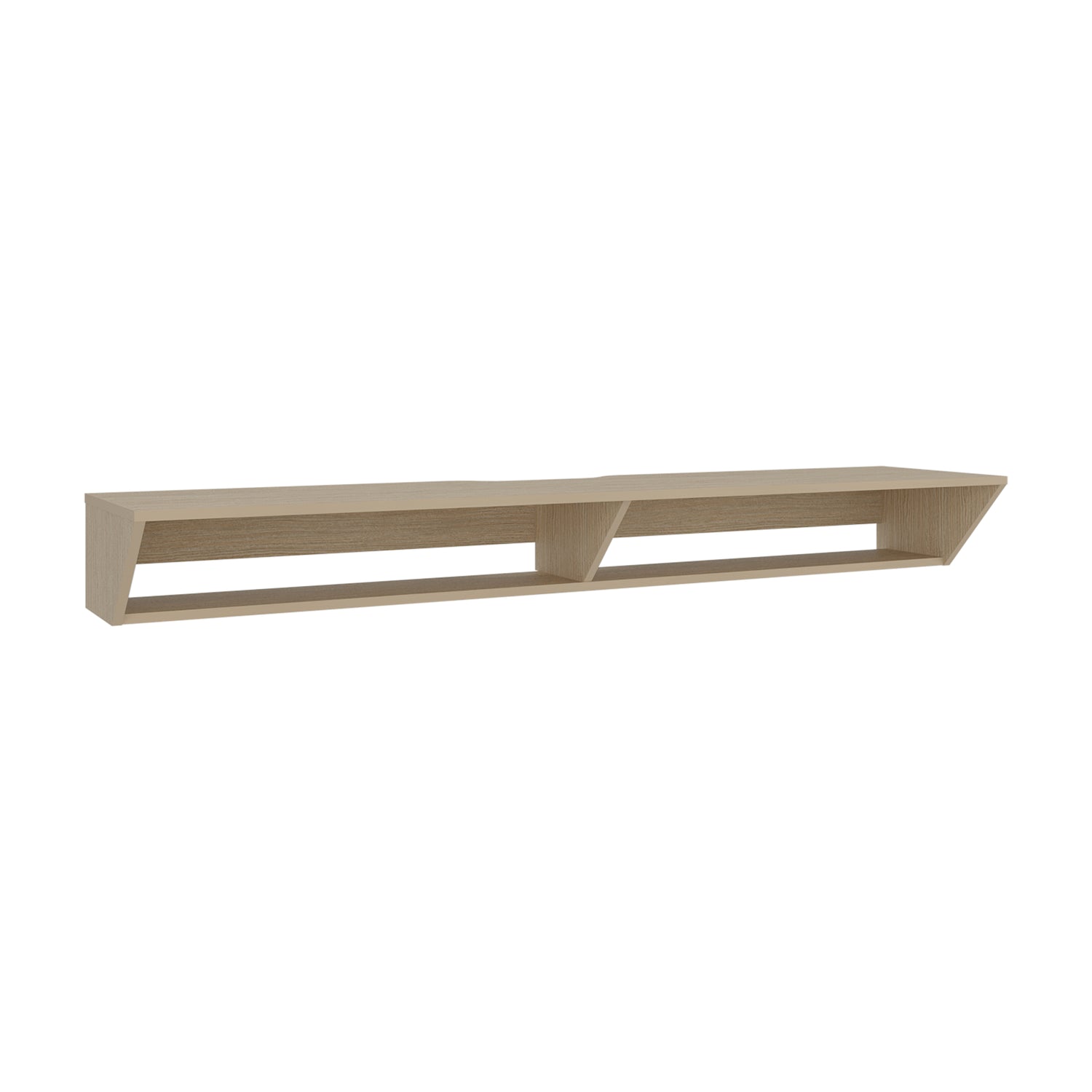 Rack de TV Russel Cartagena 160x18.1cm Flotante para TV Hasta 65" Pulgadas con Dos Compartimientos y con Ranura para Cables