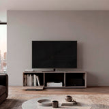 Rack de TV Dorne Positano 162x41.1cm para TV Hasta 65" Pulgadas con Dos Compartimientos y con Ranura para Cables