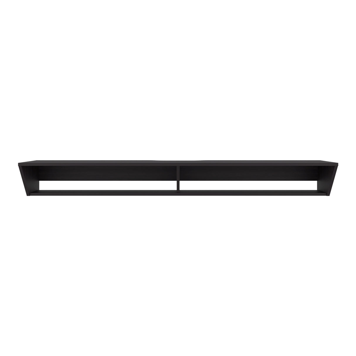 Rack de TV Russel Wengue 160x18.1cm Flotante para TV Hasta 65" Pulgadas con Dos Compartimientos y con Ranura para Cables