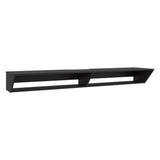 Rack de TV Russel Wengue 160x18.1cm Flotante para TV Hasta 65" Pulgadas con Dos Compartimientos y con Ranura para Cables