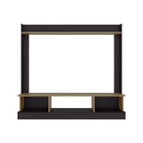 Centro de Entretenimiento Abedul Wengue y Fresno Europeo 168.1x158.5cm para TV Hasta 65" Pulgadas con Tres Compartimientos