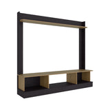 Centro de Entretenimiento Abedul Wengue y Fresno Europeo 168.1x158.5cm para TV Hasta 65" Pulgadas con Tres Compartimientos