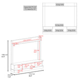Centro de Entretenimiento Abedul Wengue y Fresno Europeo 168.1x158.5cm para TV Hasta 65" Pulgadas con Tres Compartimientos