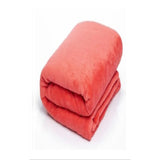 Cobija Coral Fleece Rosado 230x230cm Fondo Entero Suave y Ligera