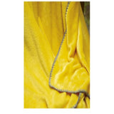 Cobija Flannel Fleece Amarillo 160x230cm Fondo Entero Suave y Ligera