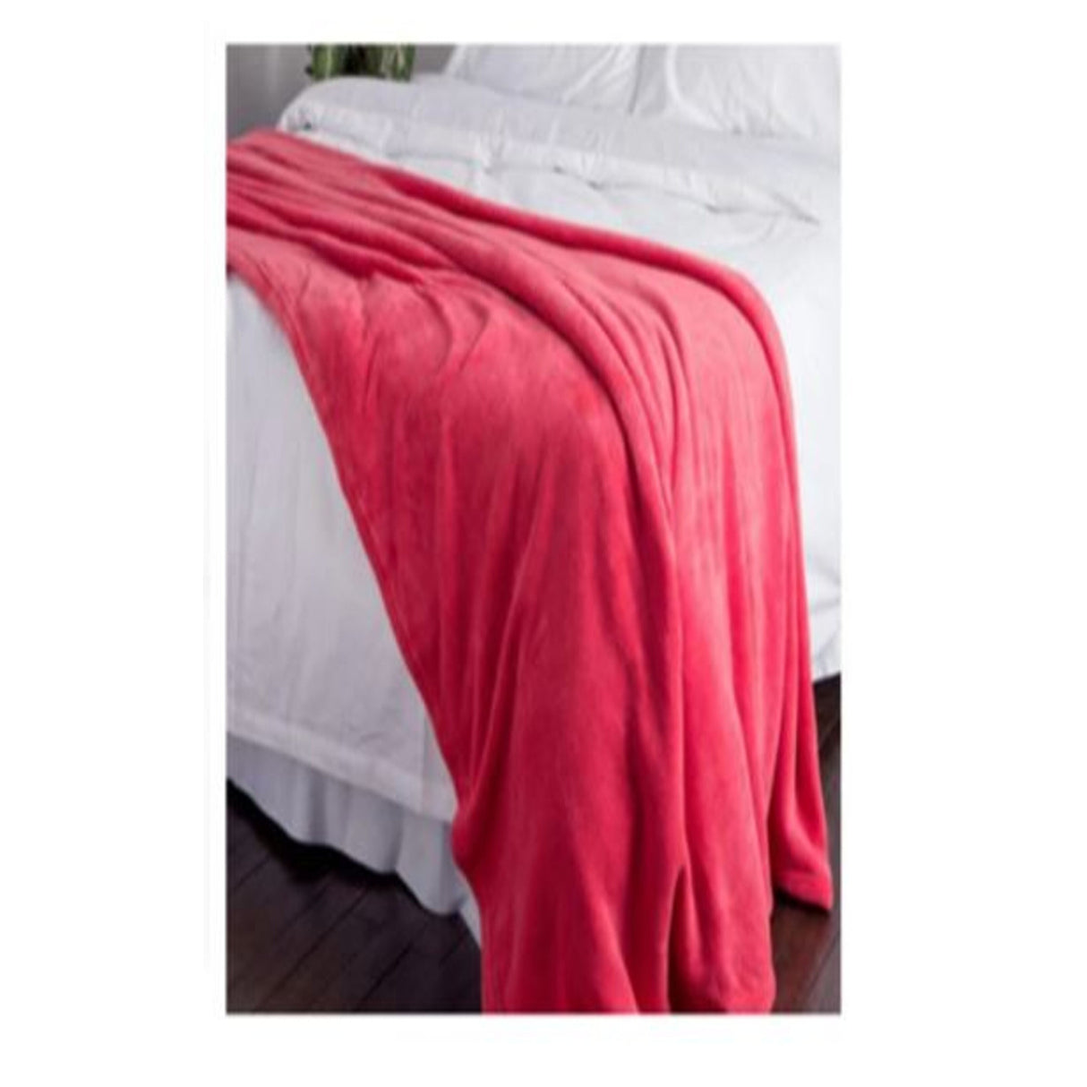 Cobija Coral Fleece Rosado 200x230cm Fondo Entero Suave y Ligera
