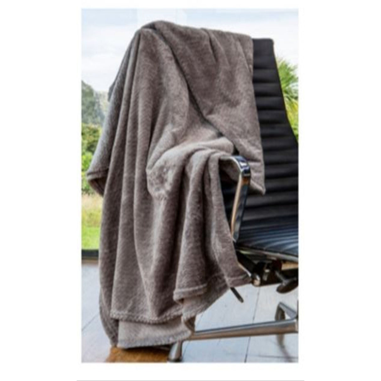 Cobija Flannel Velvet Gris 160x230cm Fondo Entero Suave y Ligera